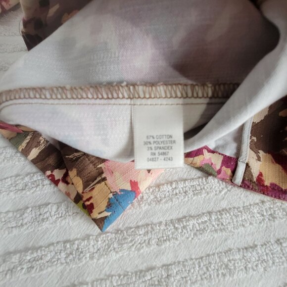 Christopher & Banks Floral Blazer Jacket Womens XL Cotton Blend Stretch Casual - Picture 4 of 9